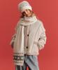 MARIE CLAIRE Heart Nordic Beanie Wool Scarf Set(Mafdsu02Mgy)