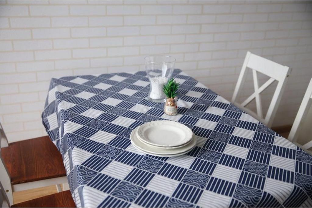 SAWAN Japanese Traditional Japanese Japanese Pattern Checkered Tablecloth, Style, Pattern, 140x180cm,