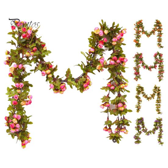 Fake Flower Vines 220cm Not Wither Decorative Artificial Rose Flowers Vine DIY Wedding Garland Accessories for Daily Life Simulation Plant