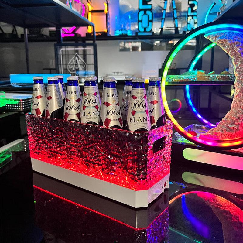 ZISIZ Luminous Ice Pattern Bar Wine Frame