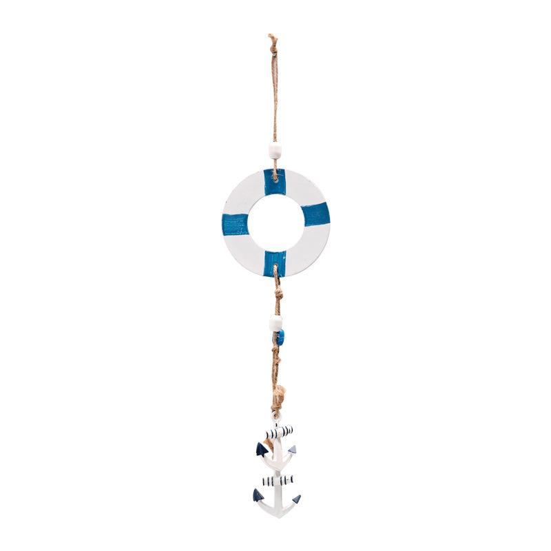 Mediterranean Style Decorative Pendant Home Background Wall Mounted Lighthouse Sailboat Wooden Crafts