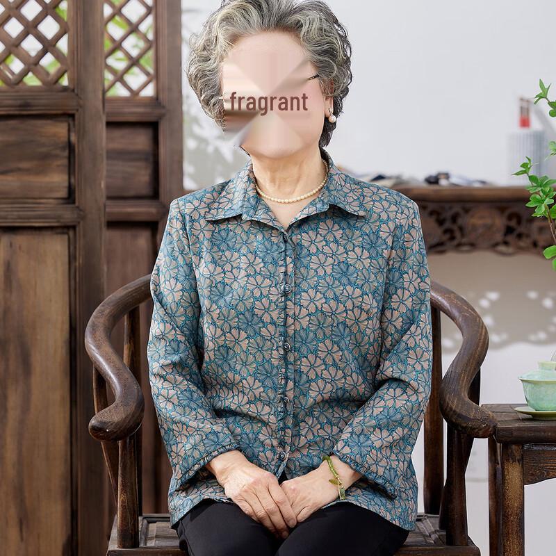 

YUZHAOLIN Women s Autumn Loose Lapel 3/4 Sleeve Shirt 3XL