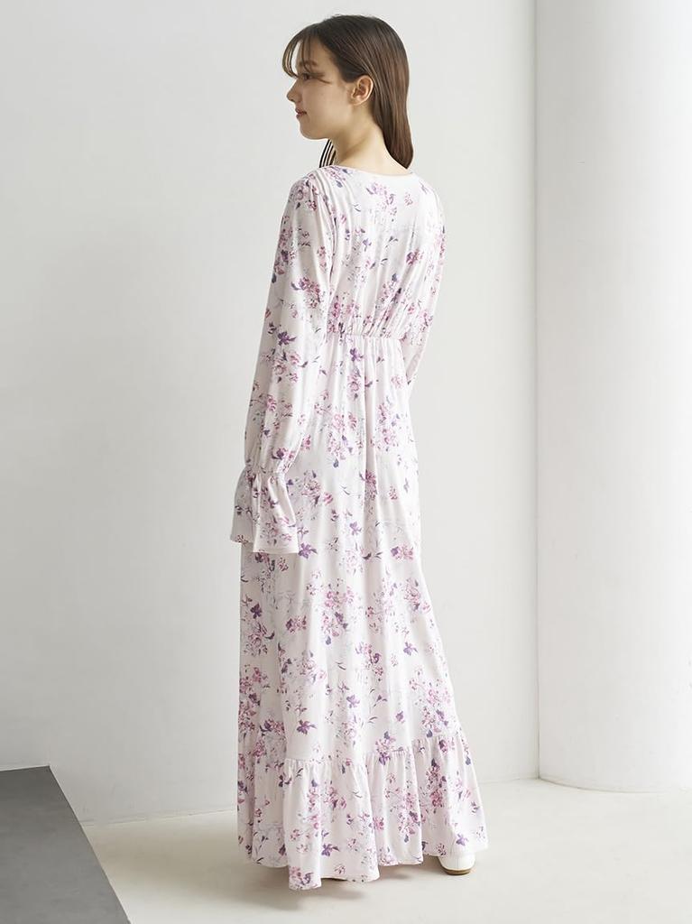 Gelato Pique Day Floral Long Sleeve Dress PWCO252237 Pink F Mother's Cup-in Women's