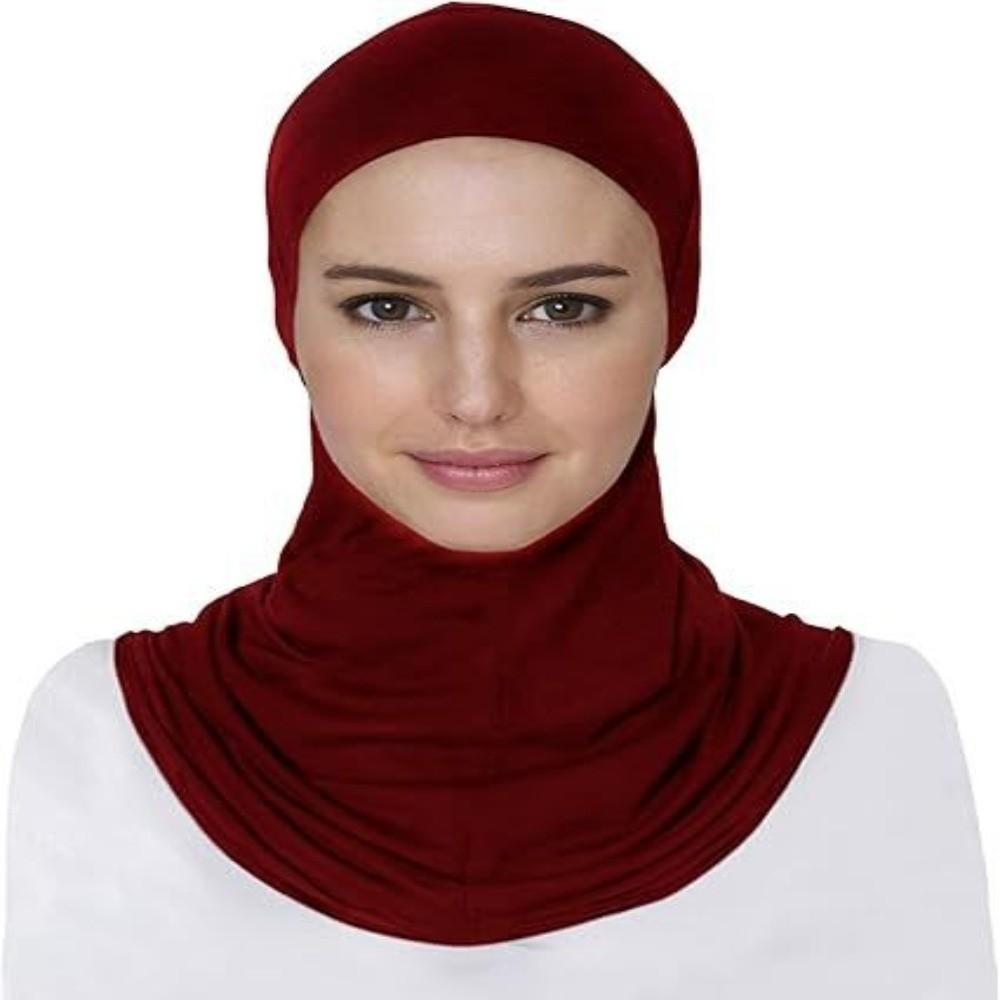 High Elasticity Hijab Cap Breathable Fabric Inner Cap Headband Headcover  Sun Protection