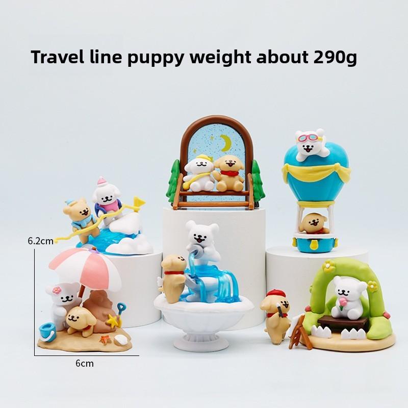 Dog Pvc Maltese Figure Model Sets With Magnetic Design For Kids Collectors And