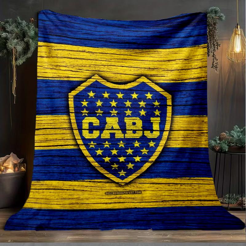 1pz Coperta Morbida in Flanella Stampata Boca Football Club per Camera da Letto Adulto Soggiorno Divano Campeggio Viaggio Regali per Fan Regali di Natale
