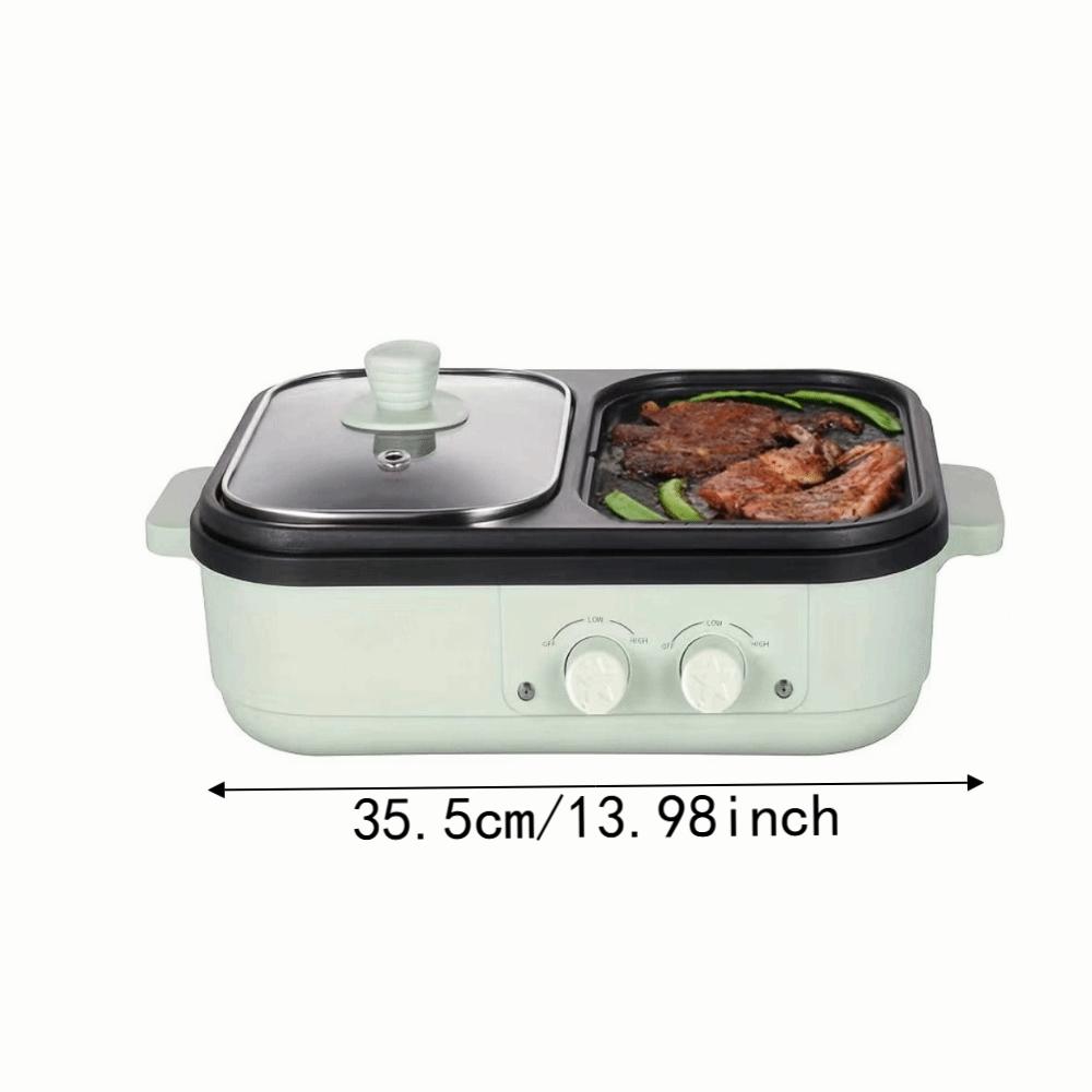 Dual Temperature Control Grill Machine Non-Stick Pan Barbecue Machine Multi-Cooker Home Dormitory