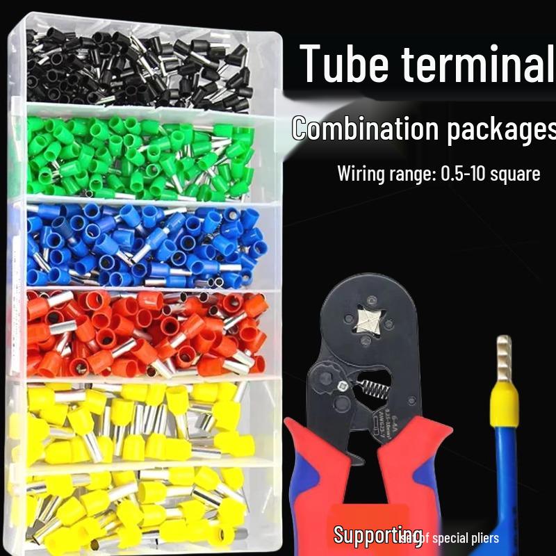 Electrician's HCS86-4A Tubular Terminal Crimping Pliers for Quick Wiring