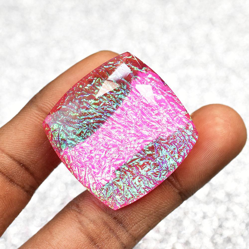 Lab-Created Opal Loose Gemstone 31x31mm Square Cushion Cut Monarch October Birthday Birthstone