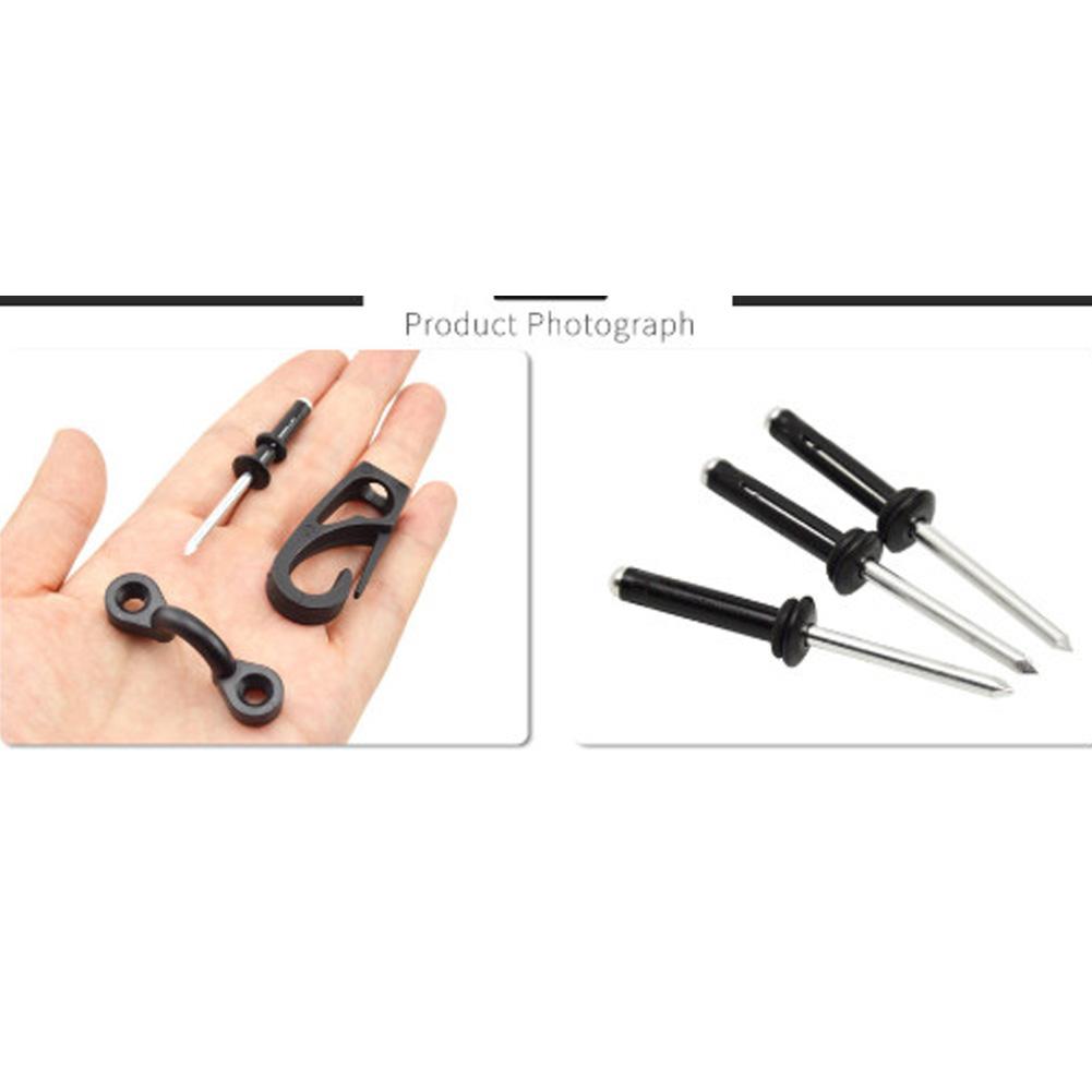 Kayak Canoe Elastic String C Rings Hooks Screw Set for Inflatable Surfing Boat Sport