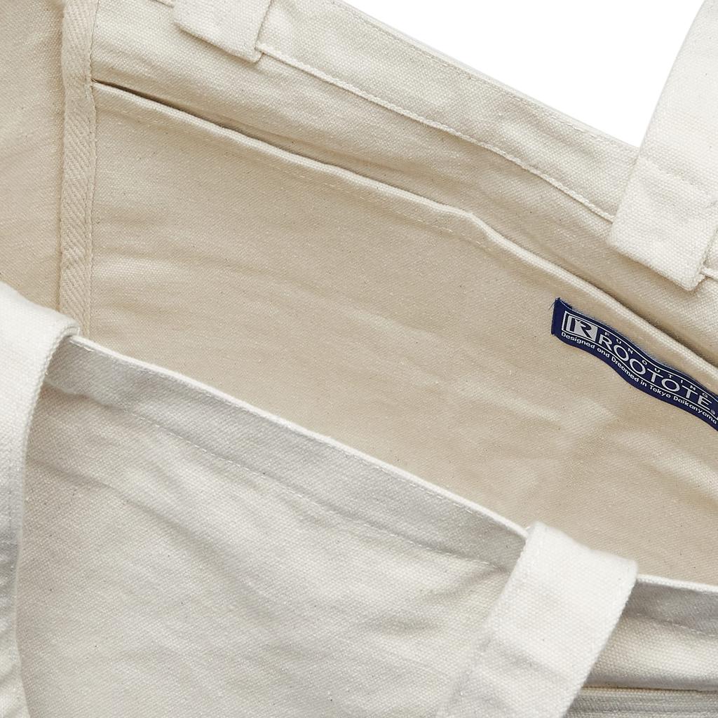 Rootote SN Medium Tote Bag Made with Upcycled Yarn, Recycled Cotton, A 2968, Ivory