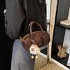 Fashion Trendy Hand Carry Small Square Bag 2025 Winter New Retro Niche Simple Casual Commuter Messenger Bag