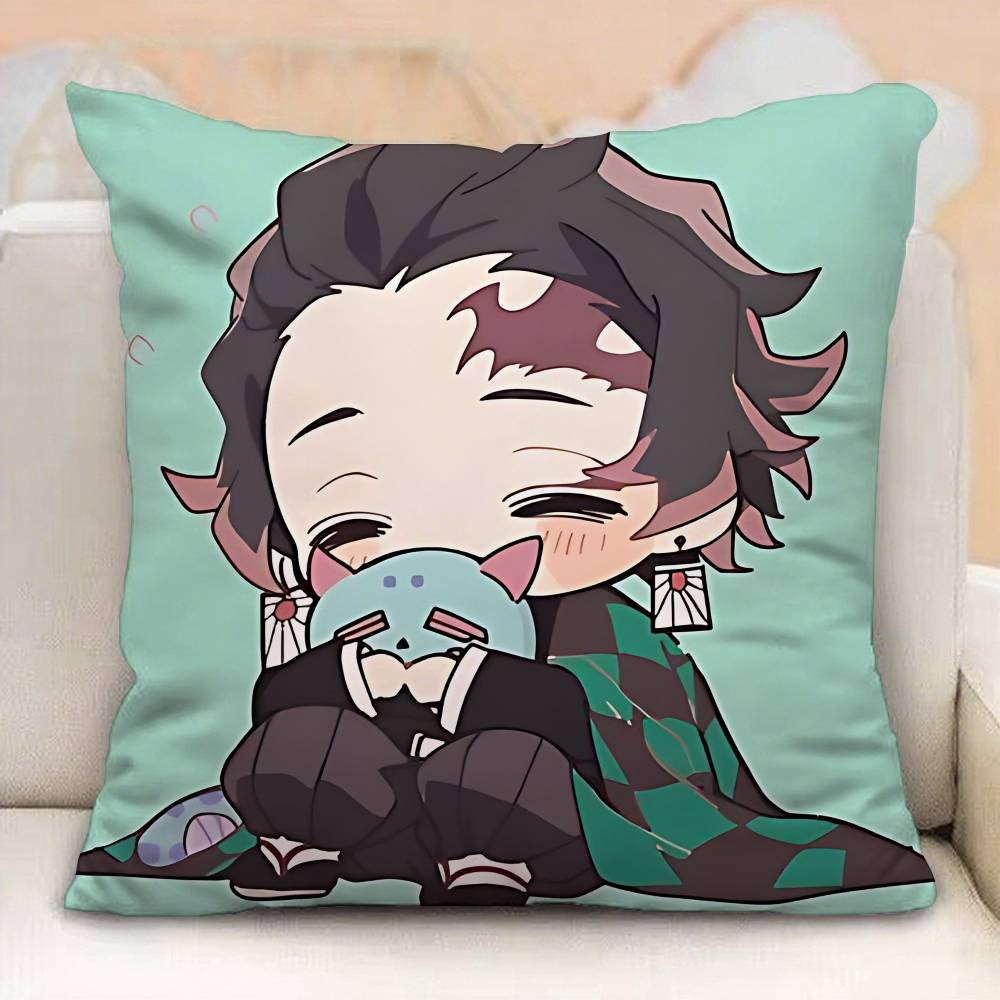 Kwaii D-Demon S-Slayer Pillow Case Pillowcases Home Decor Living Room Decor Cushion Covers
