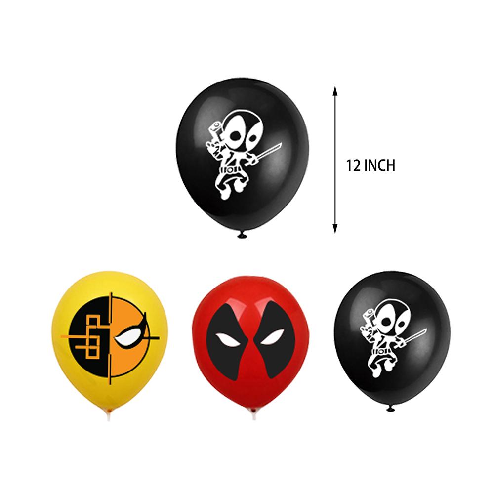 32Pcs Deadpool Theme Party Supplies Includes Banner Balloons Cupcake Toppers