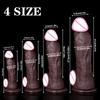 New Realistic Soft Double Silicone Big Dildo 3 Colors Penis 4 Sizes Vaginal Masturbation Suction Cup Dick Woman Anal Sex Toy