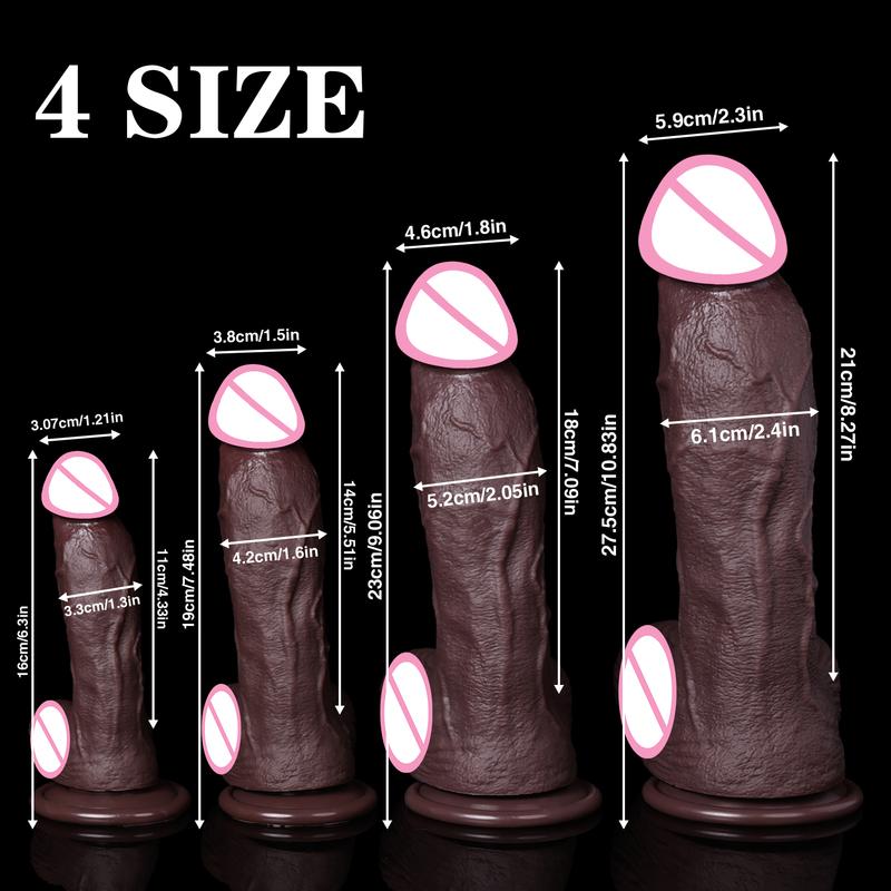 New Realistic Soft Double Silicone Big Dildo 3 Colors Penis 4 Sizes Vaginal Masturbation Suction Cup Dick Woman Anal Sex Toy