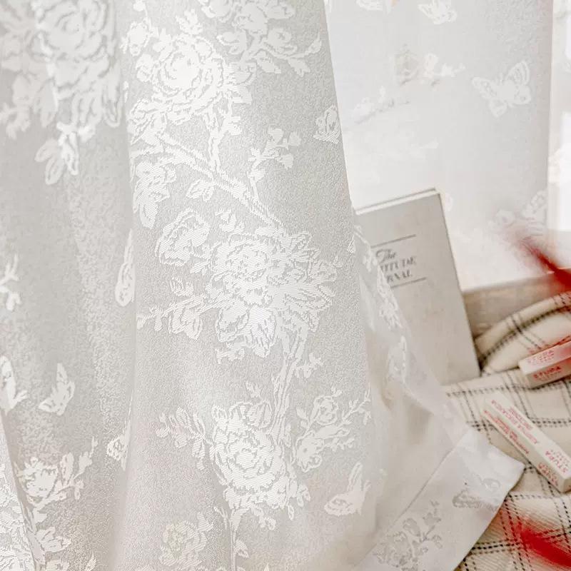 French Summer Sun Protection Insulated Light-Filtering Curtain for Bay Windows and Balconies