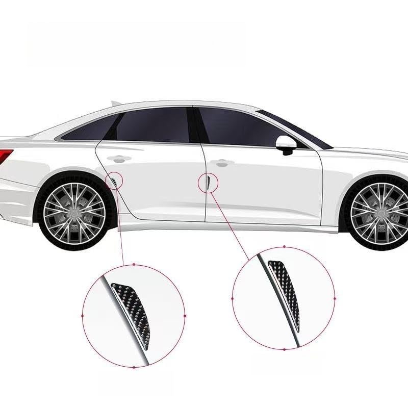 Sport Sports Door Protector, Car Door Corner Guard, Carbon Style, Scratch Resistant, Pack of 4 (Black, Sports Sports)