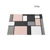 6 Piece Plaid Pattern Geometric Aesthetic Placemat Waterproof Dinning Table Mat  Festive