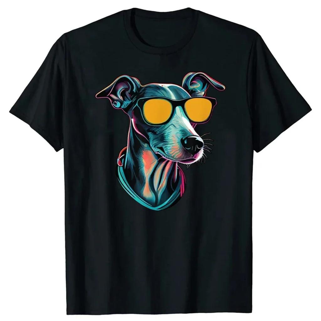 Mom and Dad Cool Dog Sunglasses Italian Greyhound T-shirt Pattern Street Clothing Gift Summer 's and 's Clothing