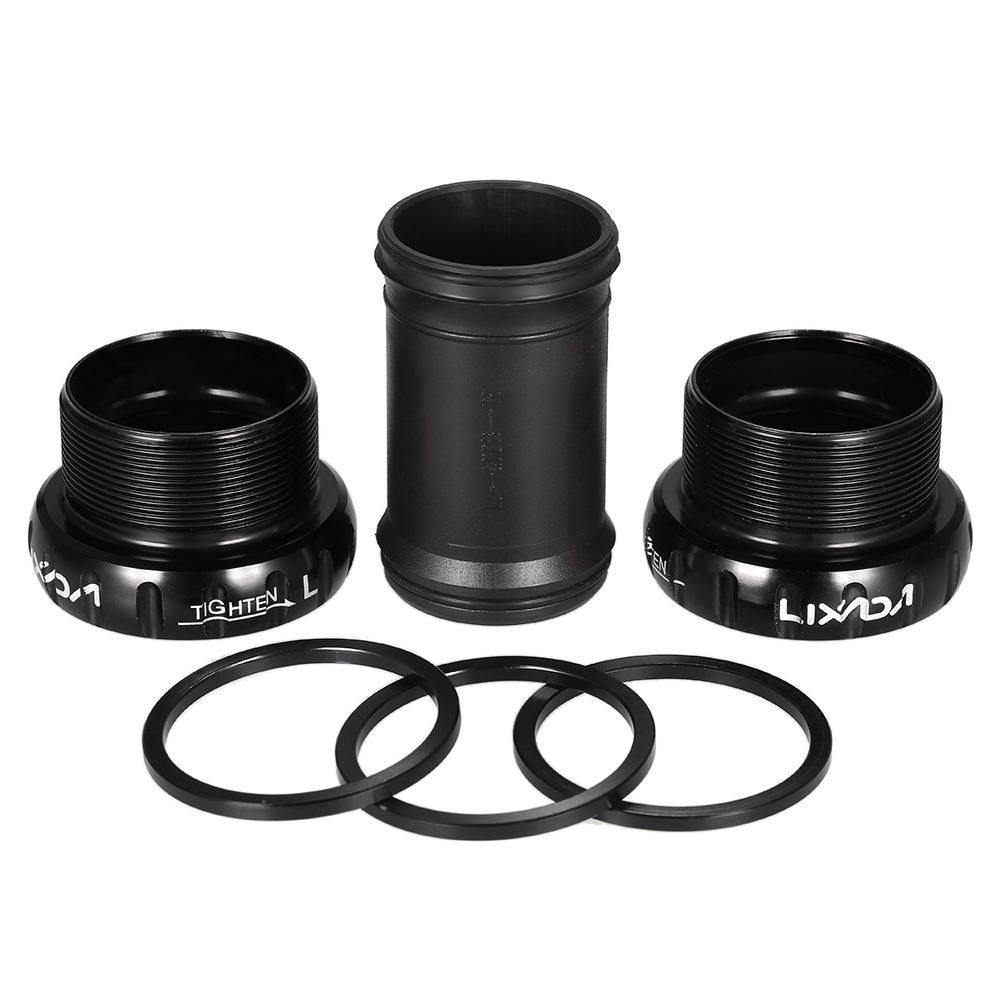 Lixada MTB Mountain Bike Bicycle Cycling Thread Type Bottom Bracket Aluminum Alloy 68mm/73mm BB Crank