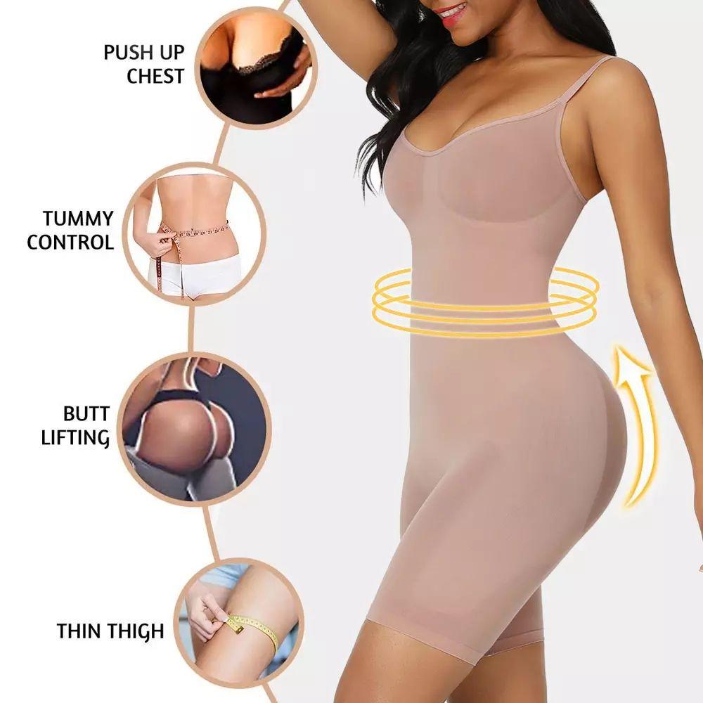 European & American Shaping Bodysuit: Slimming, Waist Cincher with Bust Support & Arm Lifting