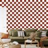 Checkerboard wallpaper red and white, red background 50x1000