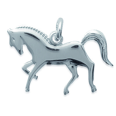 [C5492] - Pingente em Prata 'Cavalo Galopante' - 15x25 mm