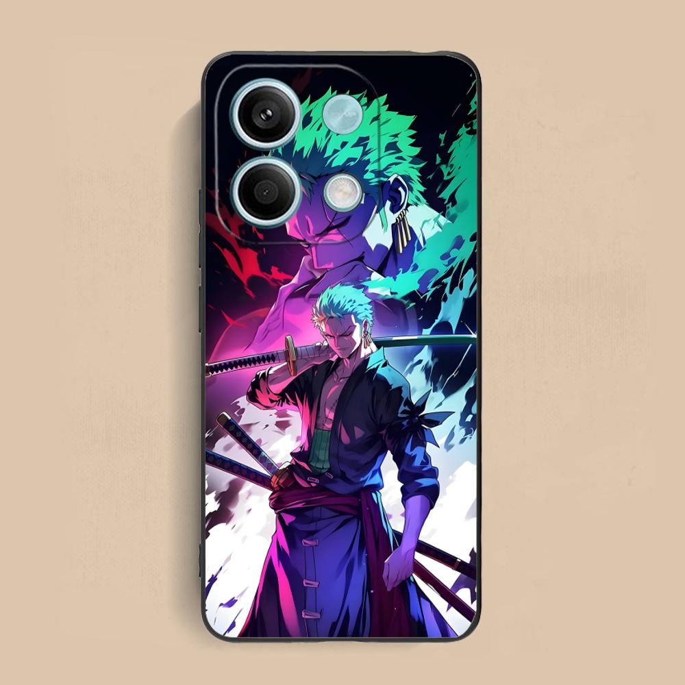 Anime Zoro Mobile Phone Case for Xiaomi Redmi Note 14 13 12 11 A5 3 2 1 Pro Plus 4G 5G Colour Printing Protective Pretty Cover
