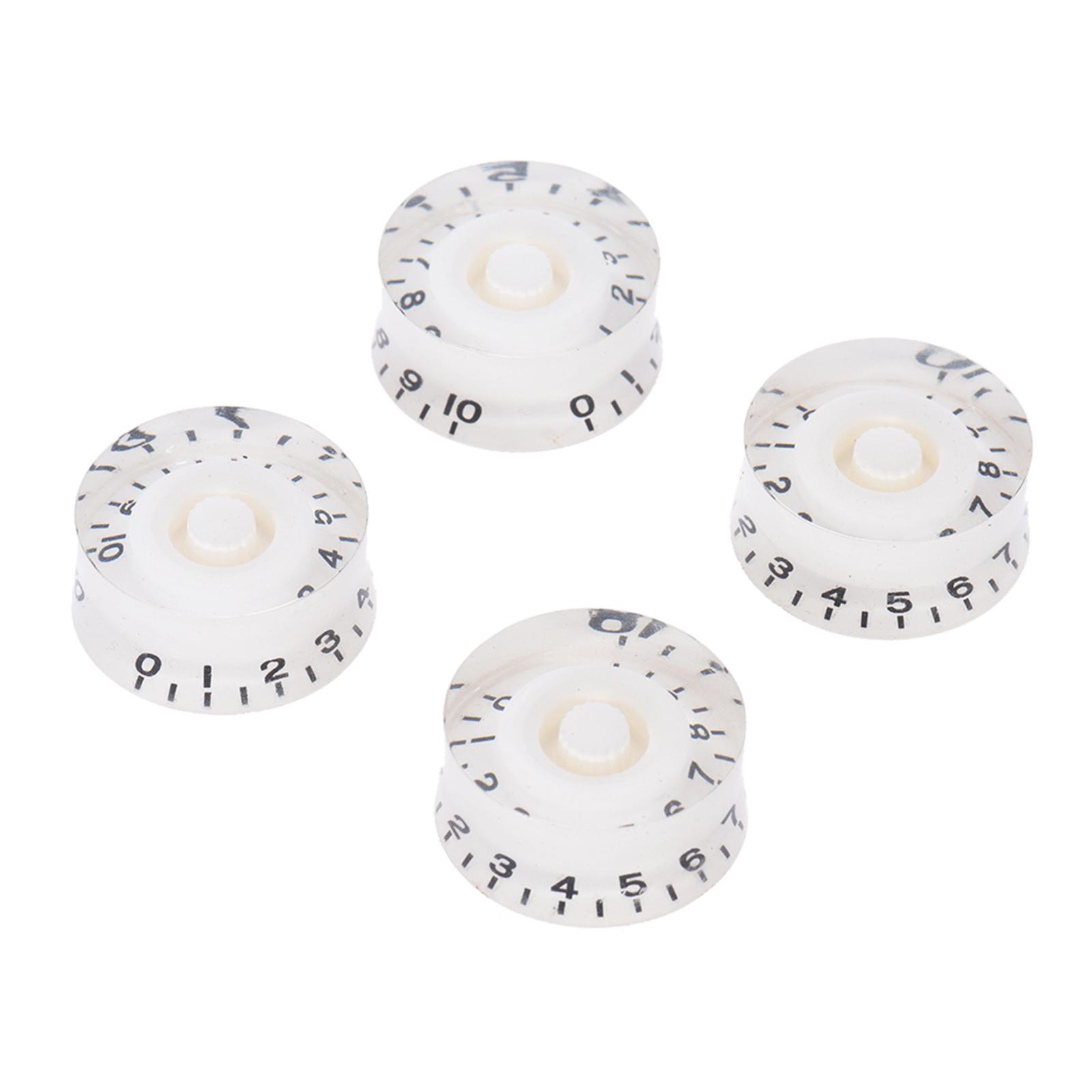 

4pcs Speed Volume Tone Control Knobs for Gibson Les Paul Guitar Replacement Electric Guitar Parts White белый