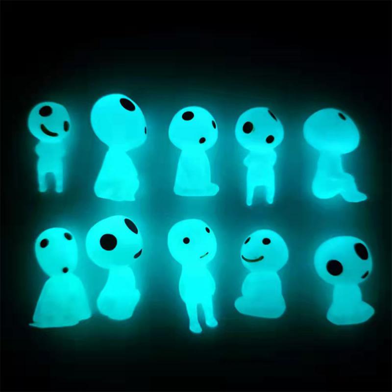 1-10pcs Micro-landscape Glow-in-the-dark Fairy Decoration Toy Modern Resin Crafts Cute Anime Alien Funny Fluorescent Decorations