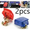 2Pcs Car Battery Terminal Connector Clamp W/ Cover Disconnect Tool Quick Release