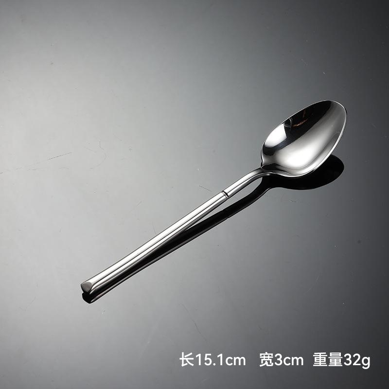 304 stainless steel knife, fork, spoon, western tableware, multi-specification knight mirror polished square handle, company gifts