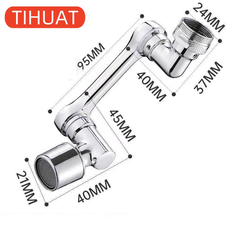 Универсальная вращающаяся насадка-распылитель для смесителя, удлинитель, аэратор, насадка-аэратор, кухонный смеситель, роботизированная рука для раковины 1pcs белый