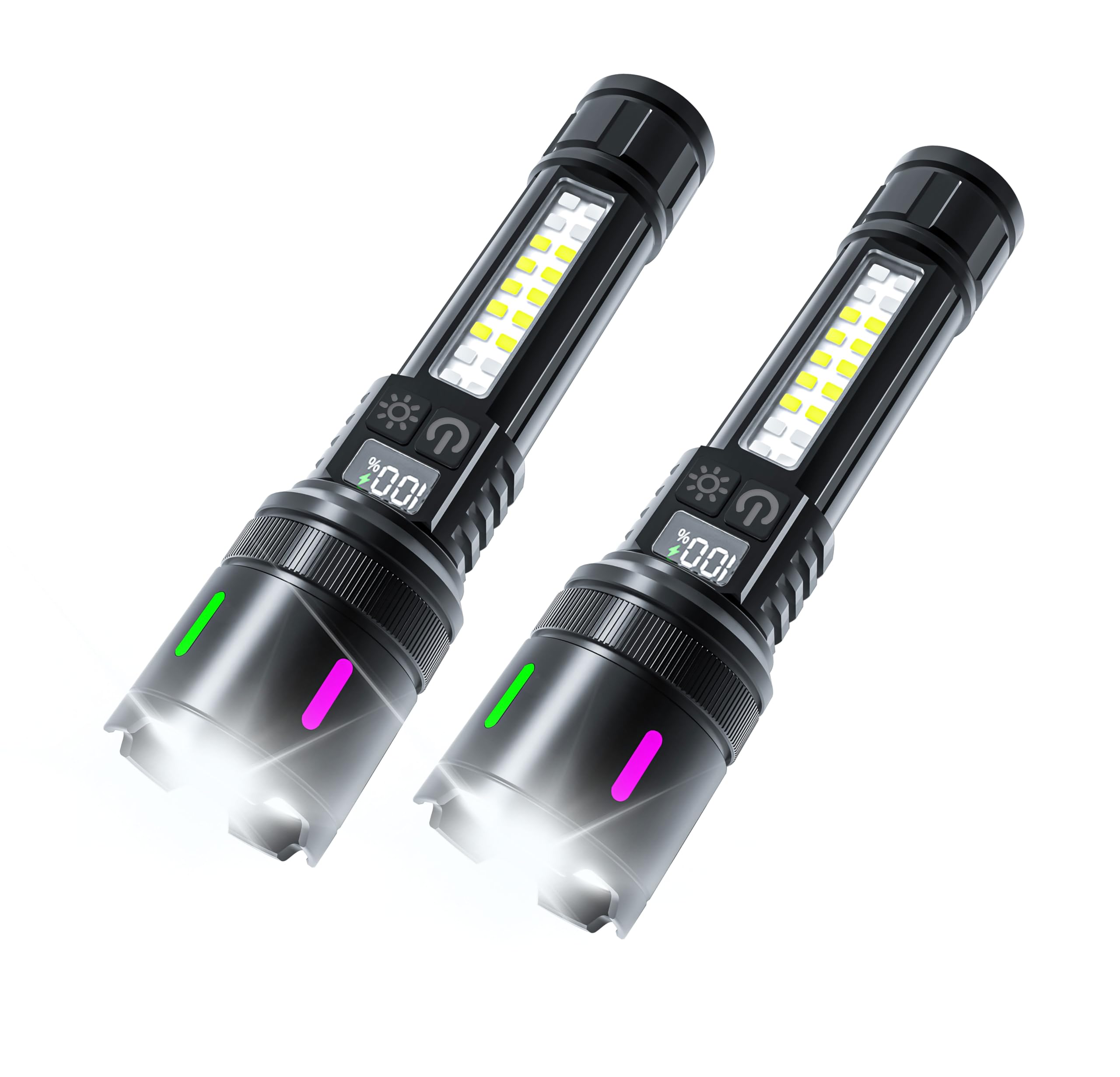 

Люмены LED Военный Цифровой Батарея Супер Мощный 7 Зум Красный и Синий Предупреждающий Боковой COB Рабочий Идеально для Ночи На улице и Перебоев Электроэнергии 20,000