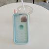 Kawaii 3D Cartoon Nagano Bear Telescopic Bracket Case For iPhone 17 16 15 14 13 12 Pro Max Soft Silicone Stand Holder Cover