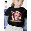 European sizes Cute Axolotl Graphic T-Shirt for & - Soft Pink Short Sleeve Tee with Mexican Walking Fish Design