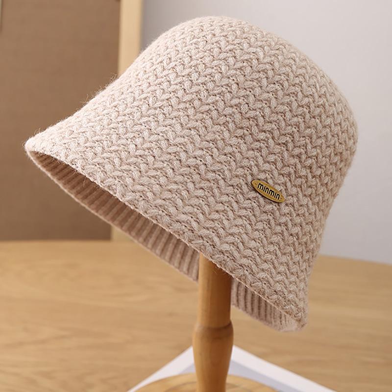 Solid Color Classic Wool Bucket Hat Basin Hat Women's Hat Winter Warm Windproof Cold Hat Versatile Bucket Hat