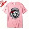Time of Gaza Lion Keffiyeh T-Shirt Retro Unisex Streetwear Tees High Quality Cotton Casual Wear O-neck Men Woman Camisetas Tops