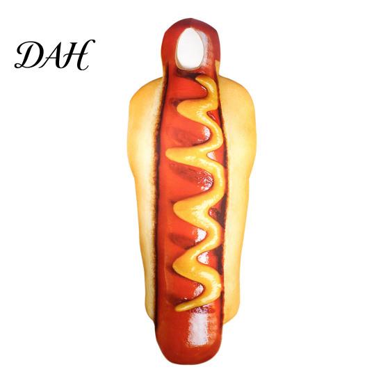 Hooded Food Costume Adults Fast Costume, Unisex Hot Dog Hamburger French Fries Women Cosplay Attire Dress Up Outfit for Halloween Holiday Party Stage