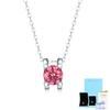 Bague Ringen S925 Silver Inlaid 1-3ct Color Moissanite Pendant Simple Ox Head Pendant Collarbone Necklace