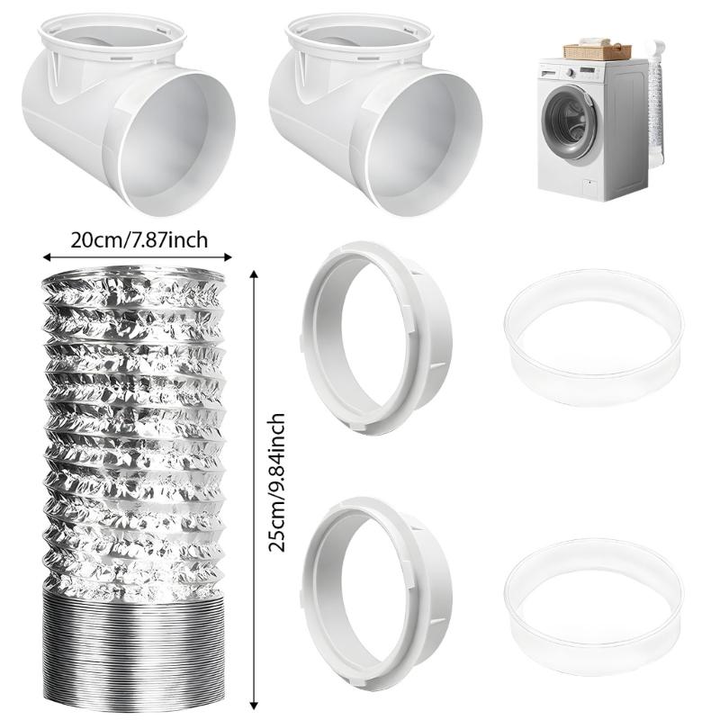 Practical Dryer Air Fitting Quick Connecting Exhaust Hose Space Saving Dryer Vent Connector for Small Laundry Rooms