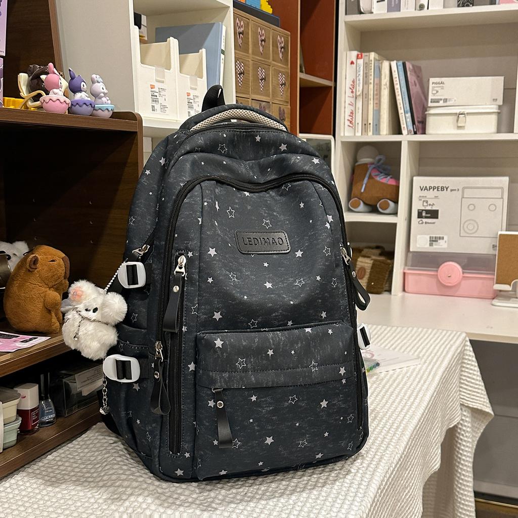 Schoolbag: Korean-style INS Artistic Fresh Star Backpack, High-aesthetic Collegiate Style, Backpack for Middle and High School Students for