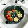 Fruit Wash Colander Cleaner Berry Bowl with Drainage Holes Rinse Handmade Rustic Style Basket for Kitchen Countertop Rinsing