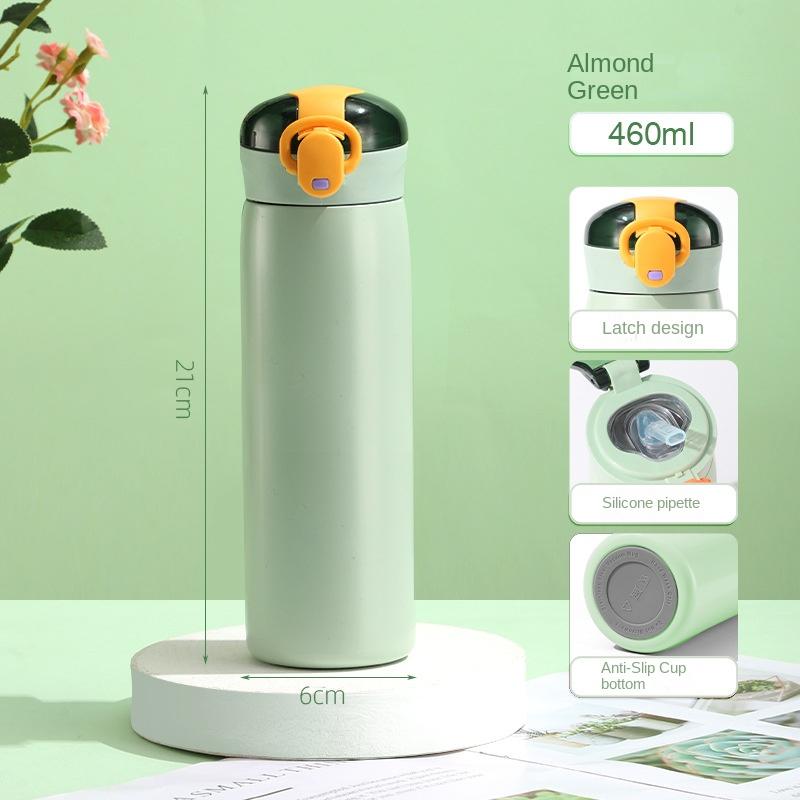 

Портативный детский термос из нержавеющей стали с трубочкой, грелка, термос с героями мультфильмов 401-500ml