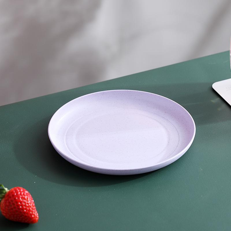 5 ks odolných plastových talířů, víceúčelový stolní talíř, vhodný do mikrovlnné trouby, nádobí na jídlo, domácí protiskluzová základna, večeře