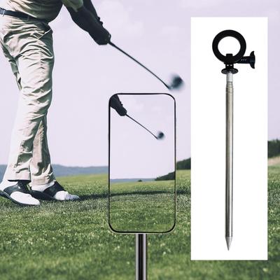 Golf Einbeinstativ Stangenhalterung Rack Drehbar Höhenverstellbar Handyhalter Smartphone Halterung für