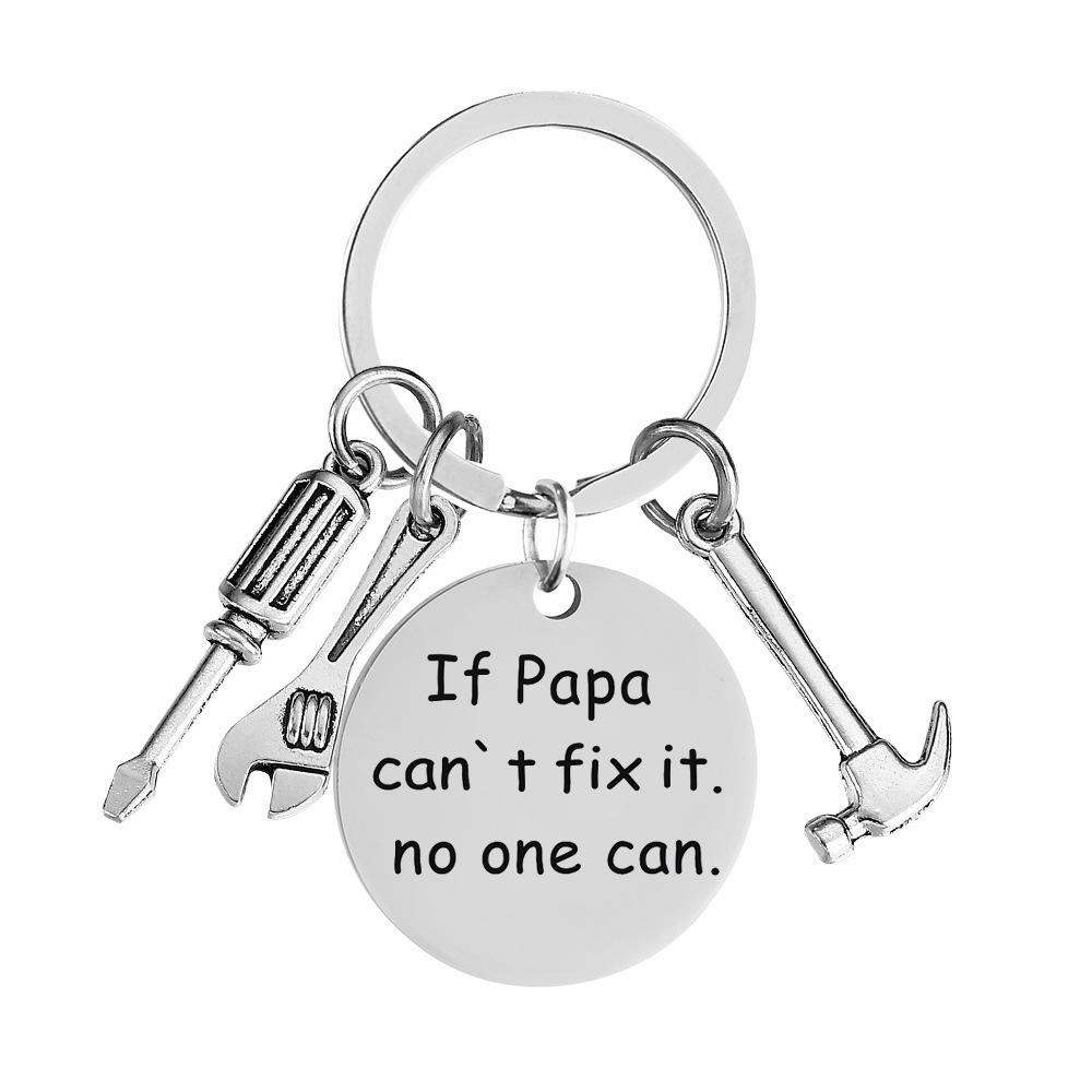 Father's Day Gift: Cross Stainless Steel Hammer & Screwdriver Keychain Pendant