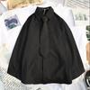 Damen Langarmshirt Umlegekragen Locker JK Uniform Studentenbluse Vintage Oversize Top Geschenk Krawatte