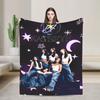 Katseye Kpop Girls Warm Blanket Child Plush Throw Blanket Print Couch Chair Flannel Bedspread Sofa Bed Cover